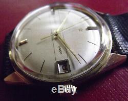 Zenith Star 6400 Date- Rare Vintage'60 Gold S. Steel Back Manual Wind -swiss