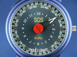 Zeno Solo SOS Quartz One Hand Watch Mystery Dial SWISS Vintage RARE 1990s