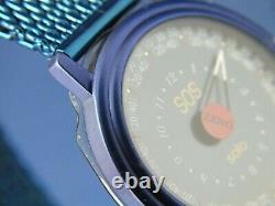 Zeno Solo SOS Quartz One Hand Watch Mystery Dial SWISS Vintage RARE 1990s